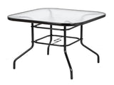 Outdoor Dining Table Square Toughened Glass Table Yard Garden Glass Table 90130627