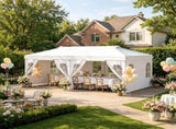 10x20ft Pop Up Canopy Tent with Detachable Sidewalls, 3-Level Adjustable Height Heavy Duty Metal 45626505