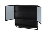 23.62"Modern Arched Glass Double-Door Wardrobe with Shatterproof Non-Glass Mirror-Double-Layer W757P314594