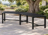 Black 141 x 35.5 x 40 cm 2-Seater Curved Iron Bench 26119926