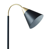 ZNTS Arched Metal Floor Lamp with Chimney Shade B03596590