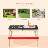 ZNTS Kids Picnic Table Set with Sandbox and Kitchen Toys 55024728