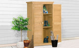 ZNTS TOPMAXen Garden Shed 3-tier Patio Storage Cabinet Outdoor Organizeren Lockers with Fir WF285327AAA