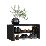 Basic 23" Wide 2-tier shelf Stackable Shoe Rack B070P234325