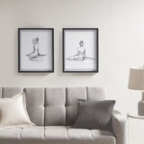Sketch 2-piece Framed Glass and Matted Wall Art Set B03598880
