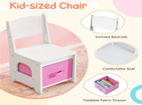 Safe Toddler Vanity Set with Anti-Toppling Design, Rounded Corners & Sturdy MDF Construction 25444404