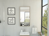 Mariana Medicine Cabinet, One External Shelf, Single Door Mirror Two Internal Shelves -Light Gray B20091946