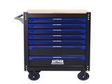 30-inch 7-drawer Wood-top Practical Rolling Steel Tool Cart, With Handle and Wheels, Storage Cabinet 73850984