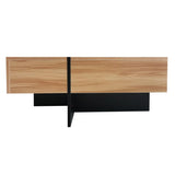 Unique Design Coffee Table with 4 Hidden Storage Compartments, Square Cocktail Table with Extendable 93568646