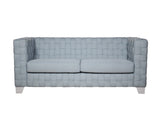 Saree Light Teal Chenille & White Finish Sofa B2726P453250