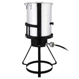 ZNTS 13*32in Iron Aluminum Black Round Tripod Stove Rack Silver Fryer Gas Fryer 55732101