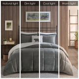Full/Queen Plush to Sherpa Down Alternative Comforter Set B035100495