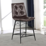 Brown Tufted Counter Height Stool B062P153530
