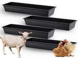 4-piece dual-purpose plastic livestock feed trough Suitable for daily feeding of horses, goats, 58024997