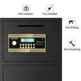 ZNTS Large Double-door Coin-operated Safe,Digital Security Safe with Fireproof and Waterproof Bag,5.0 W1779P180734