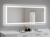 55x30" Frameless Eco-Friendly Silver Mirror Dual LED Light Strips Front and Back LightingUnable 86556548