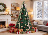 6ft Collapsible Pop Up Christmas Tree Artificial PVC Xmas Tree with Satin Ribbons & Bow Unlit 22632042