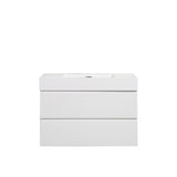 BB02-36-101, Integrated solid surface basin WITHOUT drain and faucet, glossy white color W1865107115