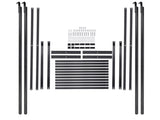 4x Black Universal Storage Shelving Brackets Powder Coated 19.6'' 49957938