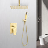 Ceiling Mounted Shower System Combo Set with Handheld and 10