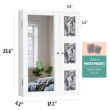 ZNTS Non Full Mirror Wooden Wall Mounted Mirror Cabinet With Photo Frame, Multi-Layer And Jewelry 62762262