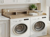 Washer Dryer Countertop with Non-slip Pads, Laundry Wood Shelf Topper with Edge, 54