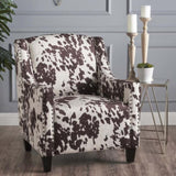 ZNTS Comfy Accent Chair with Tufted Backrest, Bedroom Single Seat Arm Chair with Wooden Legs, Modern Side 59995.00NVLT