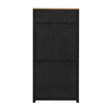 ON-TREND Functional Entryway Organizer with 2 Flip Drawers, Wood Grain Pattern Top Shoe Cabinet with WF308547AAB