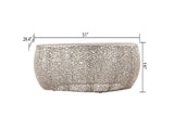 T3601-50 Oval Coffee Table Silver B009140730