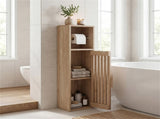 8" Slim Narrow Toilet Paper Cabinet with Adjustable Shelf, Slim Bathroom Storage Cabinet for Small 67874052