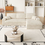 114.5'Modern Corduroy Modular foam Sofa, Recliner Seat reversible Sofa, 2in1 Sofa with Recliner and 47817678