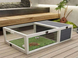 39.5Wood Tortoise House Indoor Turtle Habitat Reptile Cage for Small Animals Lizards, Geckos, with 46055856