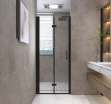 32 "x 72" Bifold Shower Door, 1/4" Tempered Glass, Matte Black Aluminum Frame, Explosion Proof W1675P307147