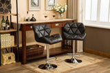 ZNTS Glasgow Contemporary Tufted Adjustable Height Hidraulic Bar Stools, Set of 2, Black T2574P164864