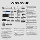 Black Hand Tool Box with Toolset 266Pcs W1102P163240