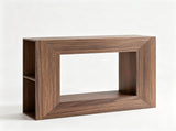 Modern Square Open-Frame Console Table with Side Storage Shelves, RGB LED Lights, APP & Remote 68578674