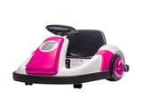 6V Pink Electric Bumper Car for Kids 37-72 Months, Big Wheel Ride-On Toy with 360&deg Spin & Slow 13325816