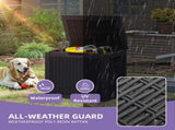 35 Gallon Resin Outdoor Deck Box, Lockable Waterproof UV Resistant Storage Container for Patio 62116096