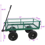 (Green solid wheels wagon cart) Solid wheels Tools cart Wagon Cart Garden cart trucks make it easier W227P162446