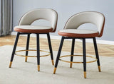 360 &deg rotatable bar.Modern Brown and Light Gray Spliced Color PU comfortable upholstered bar W1151P268923