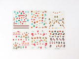 30sheet GlossyBlossom 3D Christmas Nail Stickers Korean Made Holiday Nail Art Decals for Festive 76464400