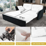 Convertible Pull Out Sofa Bed Queen Size, 3-in-1 Convertible Sleeper Couch with Thicked Cushions and W3163P269663