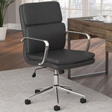 ZNTS Black Height Adjustable Rolling Office Chair B062P153791