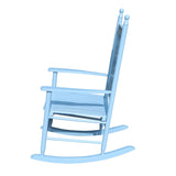 wooden porch rocker chair blue W49528620