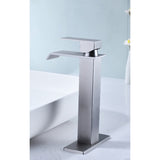 Waterfall Spout Single Handle Bathroom Sink Faucet W2287P168571