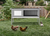 36" Single Deck Waterproof Wooden Chicken Coop Hen House Pet Animal Poultry Cage Rabbit Hutch Gray 17110053