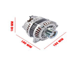 12V 130A Alternator with Pulley Fits for INFINITI EX35 EX37 Nissan 370Z Coupe Sedan Sport Utility 67525671