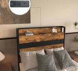 Twin Bed Frames with Headboard, Twin Size Bed Frames with Storage Drawers, Twin Bed, Black Metal W2129P262896