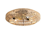 (Same as W882P144352) 22 Inch New Boho Caged Ceiling Fan With Enclosed Rattan 6 Speeds Remote W882P383724