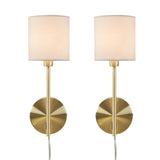 Metal Wall Sconce with Cylinder Shade, Set of 2 B03595712